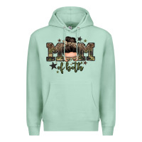 Seafoam mom of both boys messy bun Premium Hoodie - Zillion Design Studio