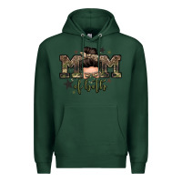 Sports Green mom of both boys messy bun Premium Hoodie - Zillion Design Studio