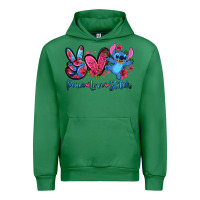 Emerald peace love stitch Urban Hoodie - Zillion Design Studio