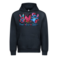 Navy peace love stitch Urban Hoodie - Zillion Design Studio