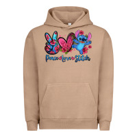 Pigment Burro peace love stitch Urban Hoodie - Zillion Design Studio