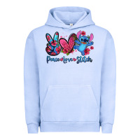 Pigment Grape Ice peace love stitch Urban Hoodie - Zillion Design Studio