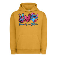 Pigment Peanut Butter peace love stitch Urban Hoodie - Zillion Design Studio