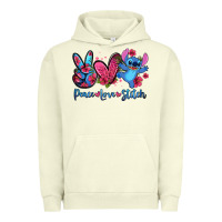 Pigment Pistachio peace love stitch Urban Hoodie - Zillion Design Studio