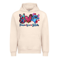 Sandshell peace love stitch Urban Hoodie - Zillion Design Studio