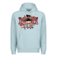 Blue Mist mom of both messy bun Premium Hoodie - Zillion Design Studio
