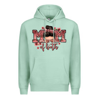 Seafoam mom of both messy bun Premium Hoodie - Zillion Design Studio
