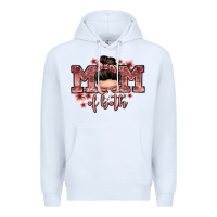 White mom of both messy bun Premium Hoodie - Zillion Design Studio