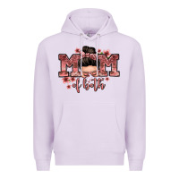 Lilac mom of both messy bun Premium Hoodie - Zillion Design Studio