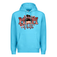 Ocean Blue mom of both messy bun Premium Hoodie - Zillion Design Studio