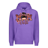 Purple mom of both messy bun Premium Hoodie - Zillion Design Studio