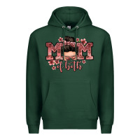 Sports Green mom of both messy bun Premium Hoodie - Zillion Design Studio
