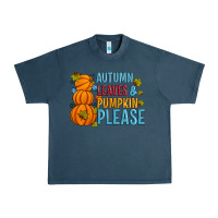 Autumn Leaves And Pumpkin Please Urban Heavy Tee | Teevron