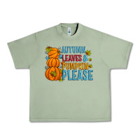 Oil Green Autumn leaves and pumpkin please Urban Heavy Tee - Artiststas