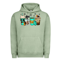 Pigment Oil Green photography coffee cups Urban Hoodie - Zillion Design Studio