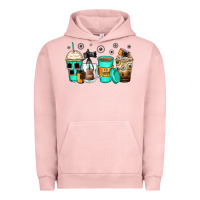 Pigment Salmon photography coffee cups Urban Hoodie - Zillion Design Studio