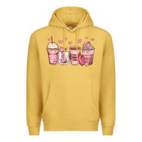 Antique Gold mother's day floral coffee cups Premium Hoodie - Zillion Design Studio
