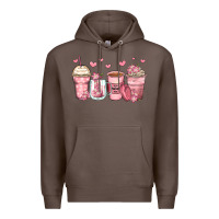 Coffee mother's day floral coffee cups Premium Hoodie - Zillion Design Studio