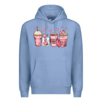 Colony Blue mother's day floral coffee cups Premium Hoodie - Zillion Design Studio