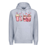 Heather Grey mother's day floral coffee cups Premium Hoodie - Zillion Design Studio