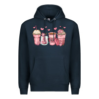 Navy mother's day floral coffee cups Premium Hoodie - Zillion Design Studio