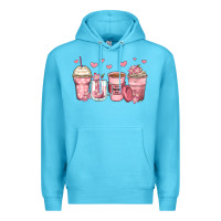 Ocean Blue mother's day floral coffee cups Premium Hoodie - Zillion Design Studio