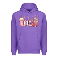 Purple mother's day floral coffee cups Premium Hoodie - Zillion Design Studio