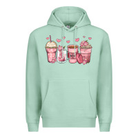 Seafoam mother's day floral coffee cups Premium Hoodie - Zillion Design Studio