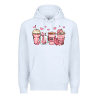 White mother's day floral coffee cups Premium Hoodie - Zillion Design Studio
