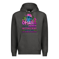 Charcoal Heather ohana means family Premium Hoodie - Zillion Design Studio