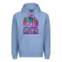 Colony Blue ohana means family Premium Hoodie - Zillion Design Studio