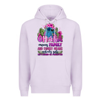 Lilac ohana means family Premium Hoodie - Zillion Design Studio