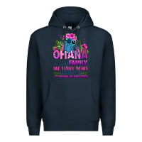 Navy ohana means family Premium Hoodie - Zillion Design Studio
