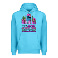 Ocean Blue ohana means family Premium Hoodie - Zillion Design Studio