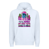 White ohana means family Premium Hoodie - Zillion Design Studio