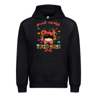 Black proud member of the tired moms club Urban Hoodie - Zillion Design Studio