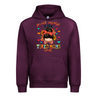 Mauve Wine proud member of the tired moms club Urban Hoodie - Zillion Design Studio