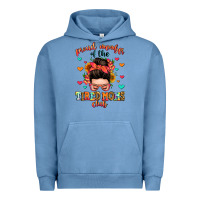 Pigment Pebble Blue proud member of the tired moms club Urban Hoodie - Zillion Design Studio