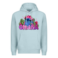 Blue Mist ohana stitch Premium Hoodie - Zillion Design Studio
