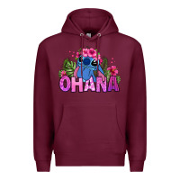 Burgundy ohana stitch Premium Hoodie - Zillion Design Studio