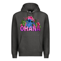 Charcoal Heather ohana stitch Premium Hoodie - Zillion Design Studio