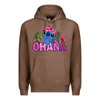 Chestnut ohana stitch Premium Hoodie - Zillion Design Studio