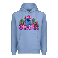 Colony Blue ohana stitch Premium Hoodie - Zillion Design Studio