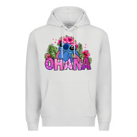 Dove Grey ohana stitch Premium Hoodie - Zillion Design Studio