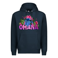 Navy ohana stitch Premium Hoodie - Zillion Design Studio