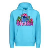 Ocean Blue ohana stitch Premium Hoodie - Zillion Design Studio