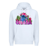 White ohana stitch Premium Hoodie - Zillion Design Studio