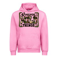 Fuchsia Pink raising wild things Urban Hoodie - Zillion Design Studio