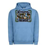 Pigment Pebble Blue raising wild things Urban Hoodie - Zillion Design Studio