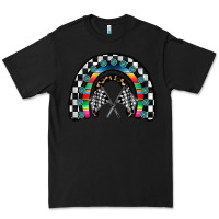 Black Racing Rainbow Premium Tee - CowhideDigitalArt